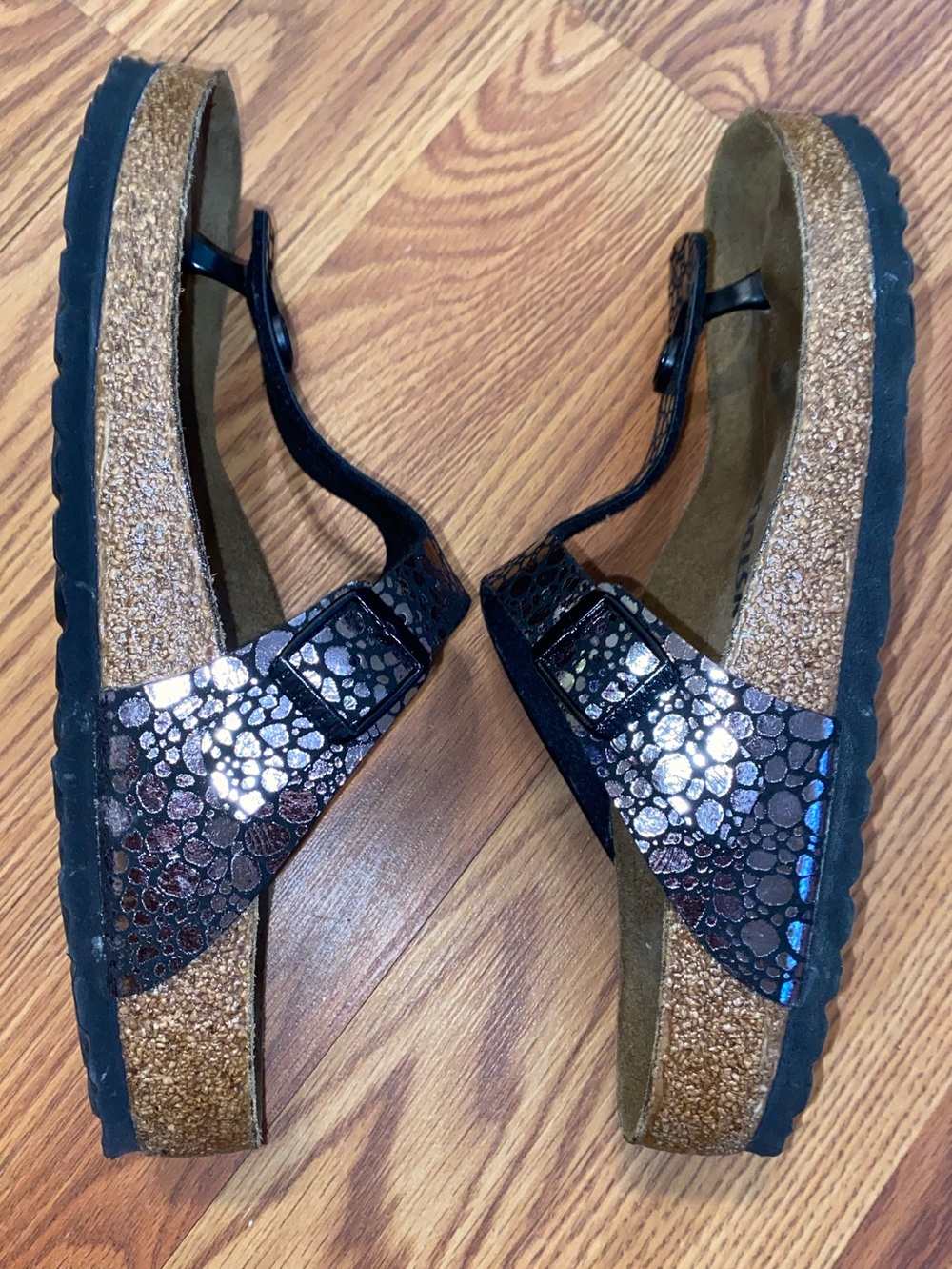 Birkenstock | Gizeh Thong Sandal | Metallic Stones Black | Size 38 / 7-7.5 - Picture 13 of 16